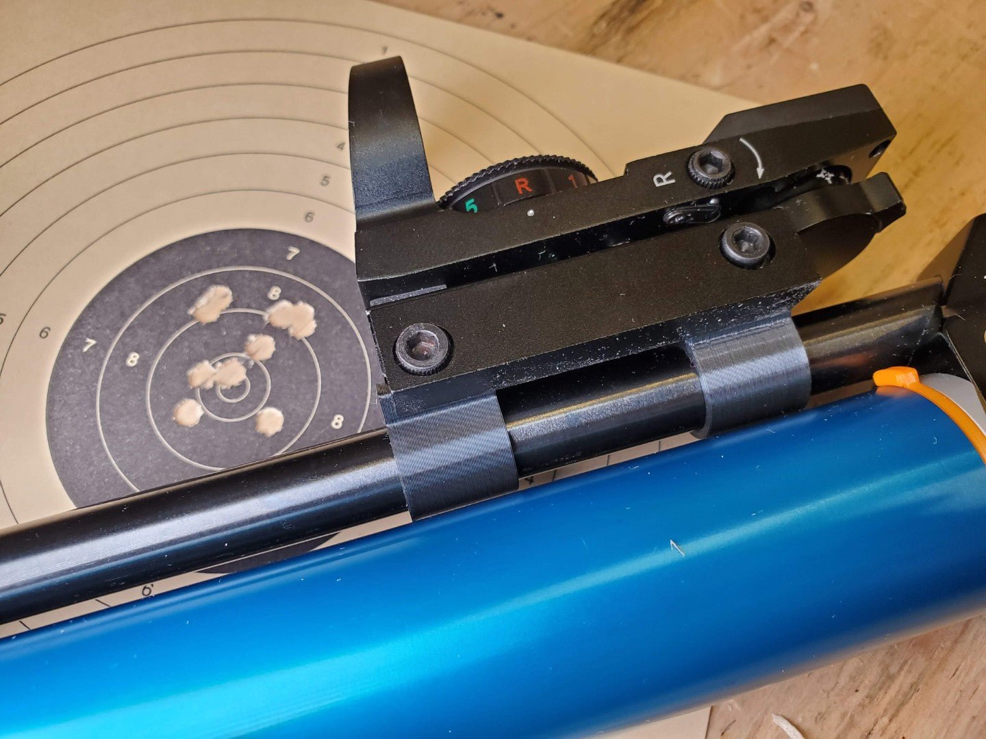 Universal scope base for most match pistols: Steyr LP, Pardini K10, Morini 162, etc